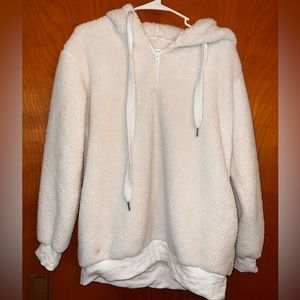 White Fuzzy Hoodie